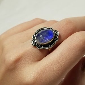 Moonstone Silver Ring Size 7.5